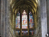 In the interior of Saint Vitus Cathedral in Prague / Architecture