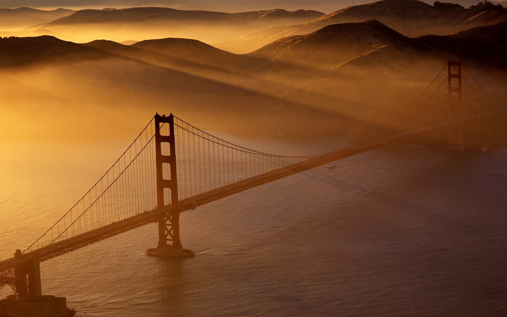 Download full size Golden Gate Bridge, San Francisco, California Architecture wallpaper / 1680x1050