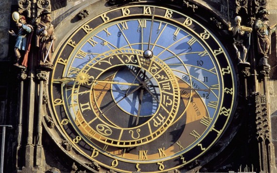 Free Send to Mobile Phone Astronomical clock, Prague Architecture wallpaper num.13
