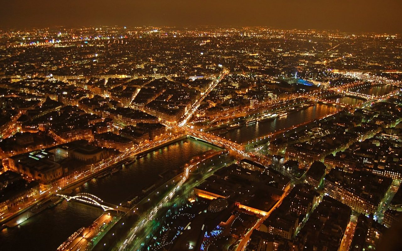 Download High quality Paris by night Cities wallpaper / 1280x800