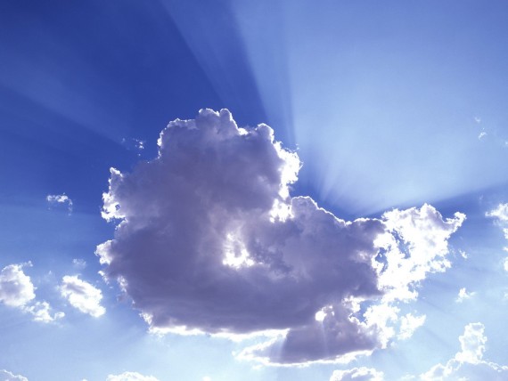 Free Send to Mobile Phone God's Rays Clouds wallpaper num.73