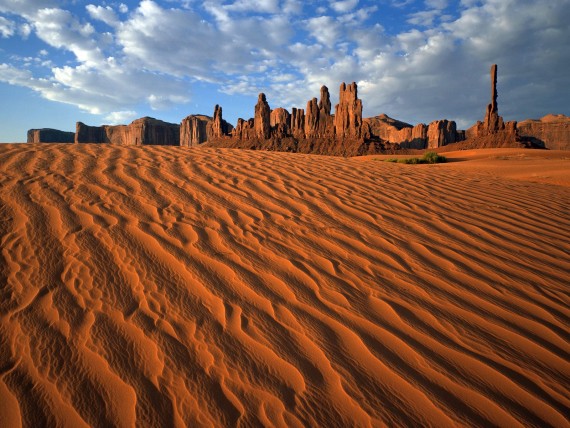 Free Send to Mobile Phone Sand Springs, Totem Pole and the Yei Bi Chei, Monument Valley Navajo Tribal Park, Utah and Arizona Deserts wallpaper num.13