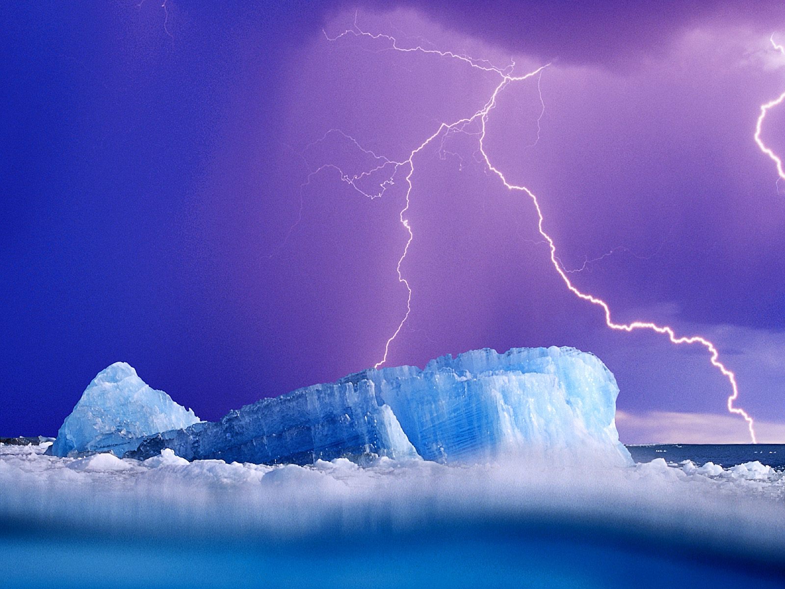 Download High quality Ice Lightning Forces of Nature wallpaper / 1600x1200
