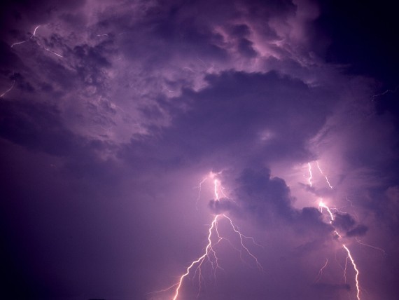 Free Send to Mobile Phone Lightning over Dauphin Island, Alabama Forces of Nature wallpaper num.21