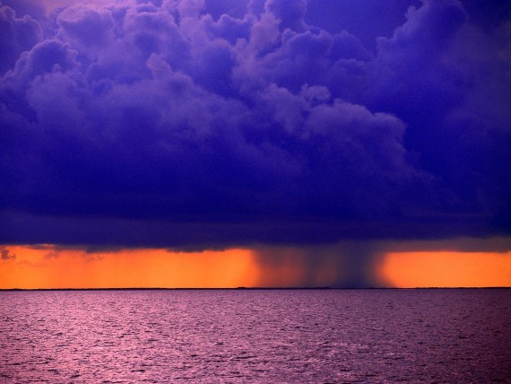 Free Send to Mobile Phone Rain Storm over Belize Forces of Nature wallpaper num.35