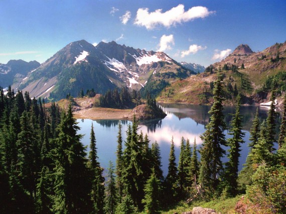 Free Send to Mobile Phone Hart Lake in the Heart of the Olympic Mountains Lakes wallpaper num.82
