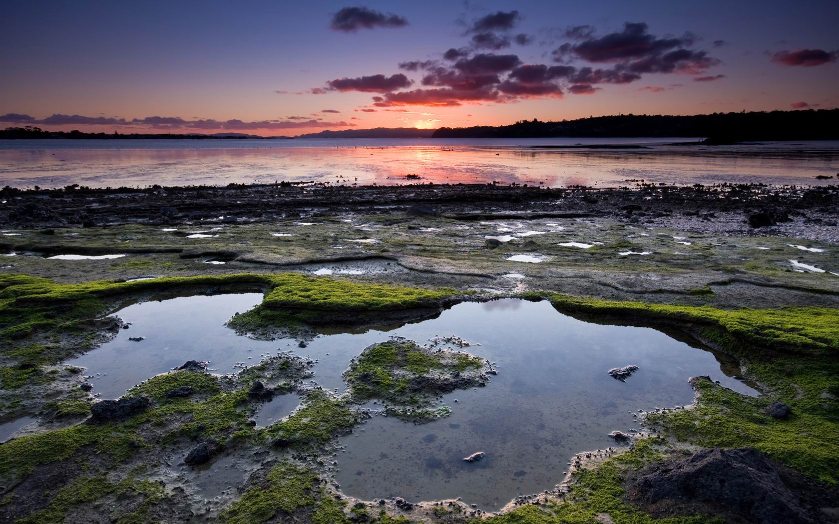 Download High quality Onehunga Wharf, Auckland, New Zeland Landscape wallpaper / 1680x1050