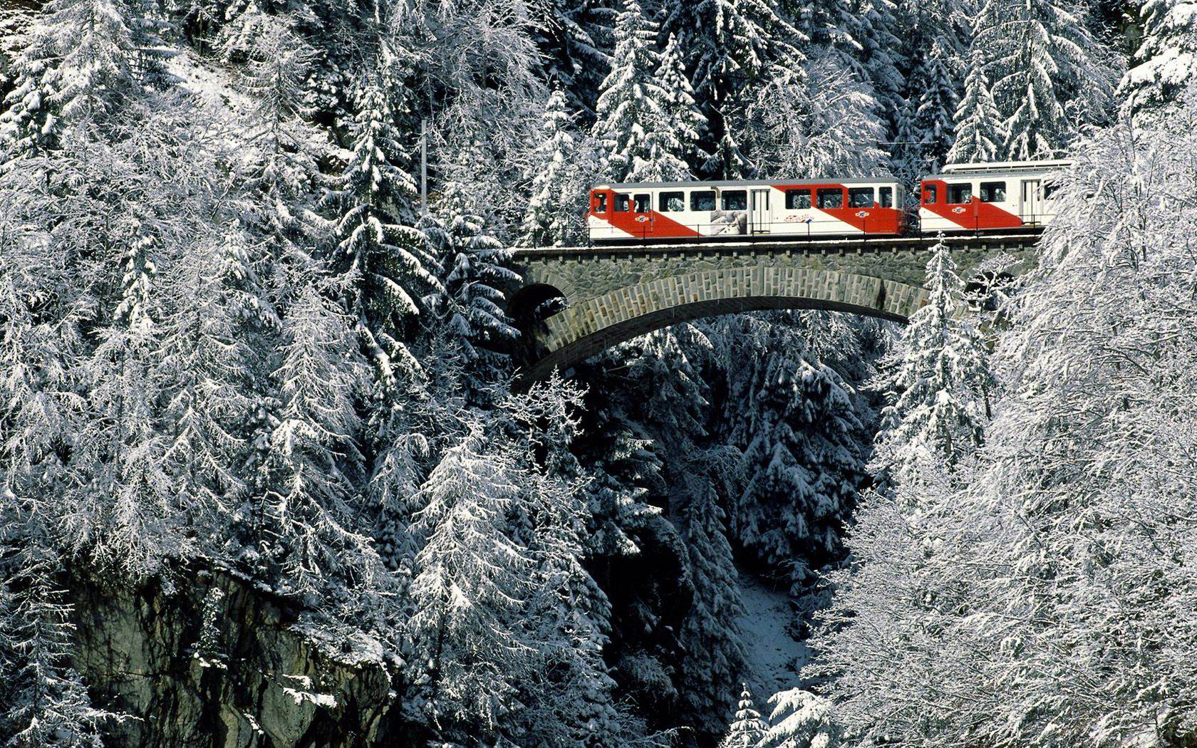 Download full size winter tour, valais, switzerland Seasons wallpaper / 1680x1050