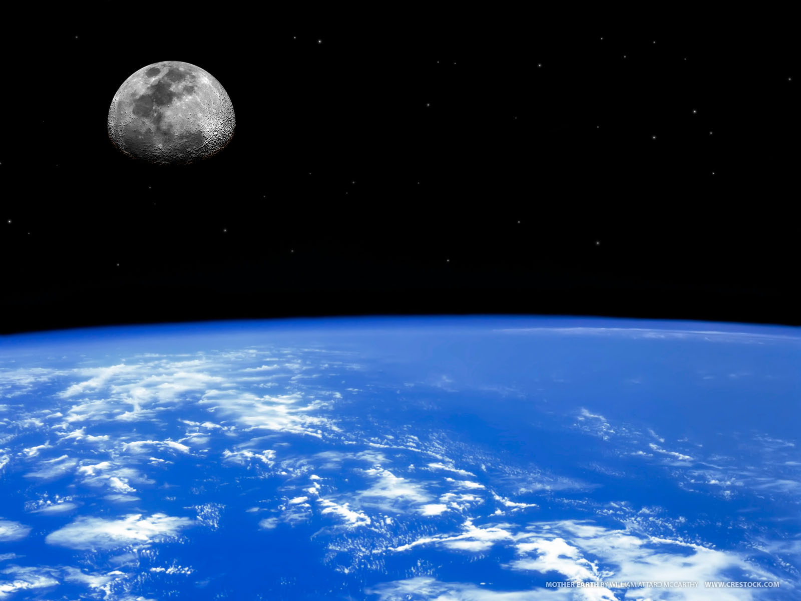 Download full size View to moon Space wallpaper / 1600x1200
