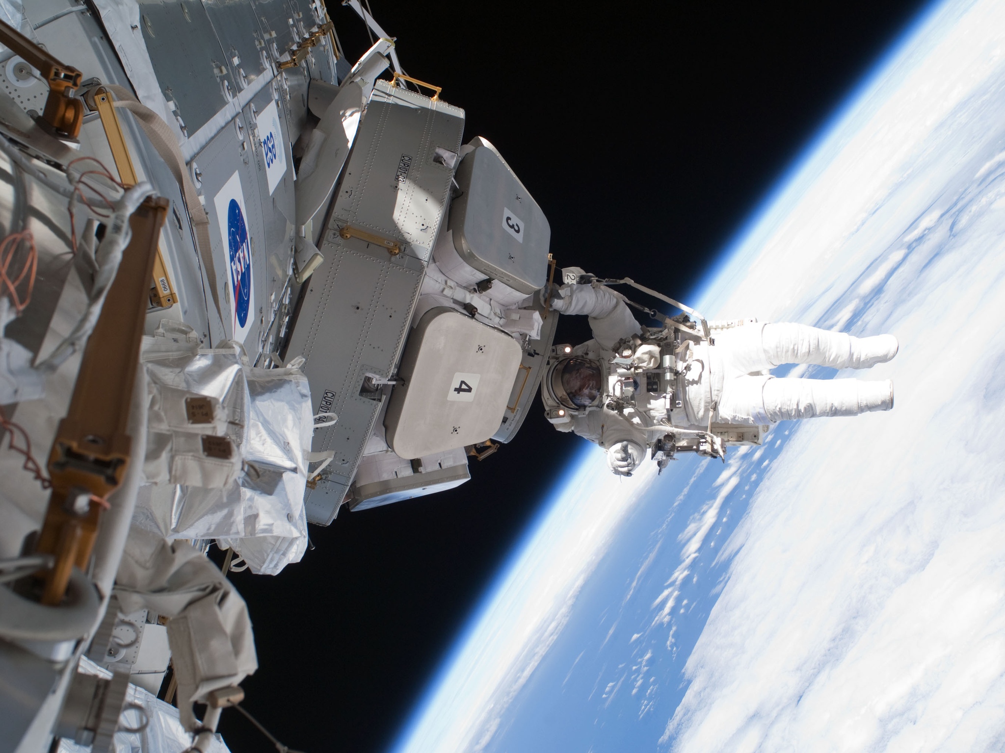 Download High quality NASA Astronaut in Space Space wallpaper / 2048x1536