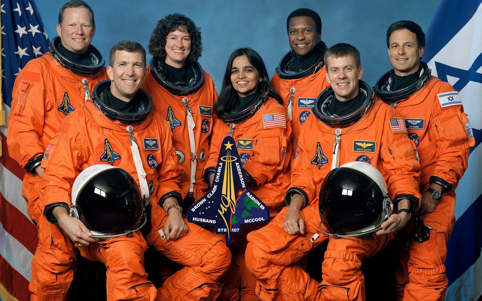 Download full size TRIBUTE: STS-107 Crew Portrait, Columbia Shuttle, January 2003 Space wallpaper / 1680x1050