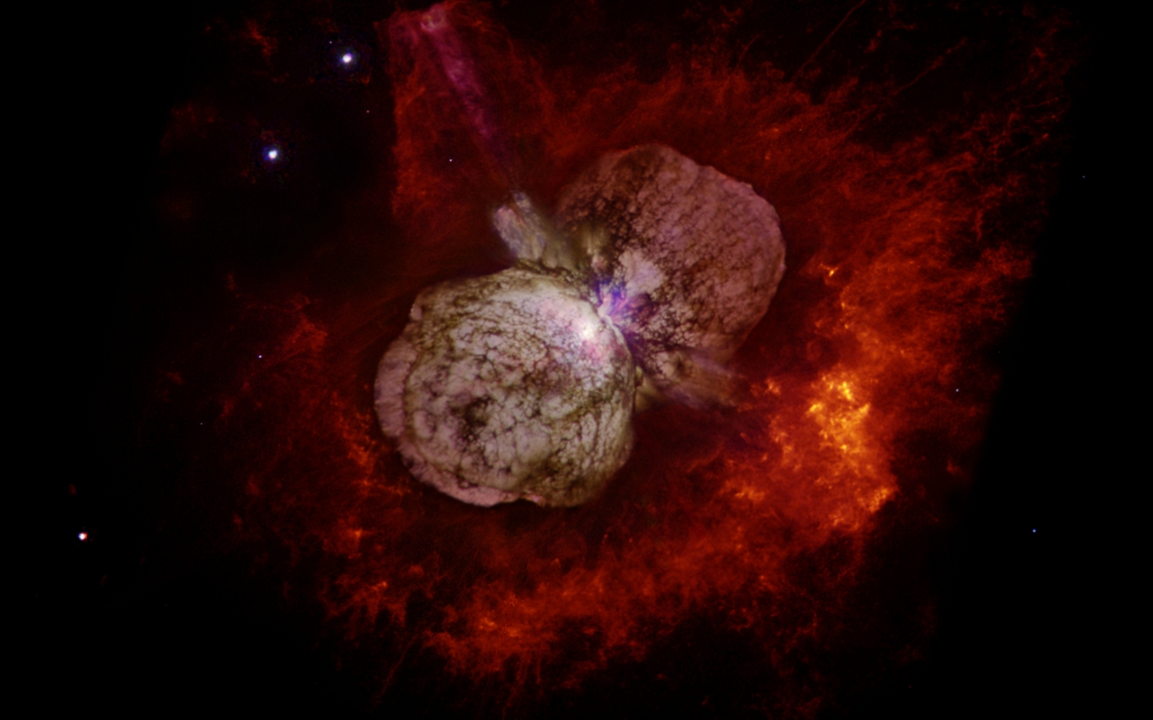 Download full size Nebulea Collision Space wallpaper / 1680x1050