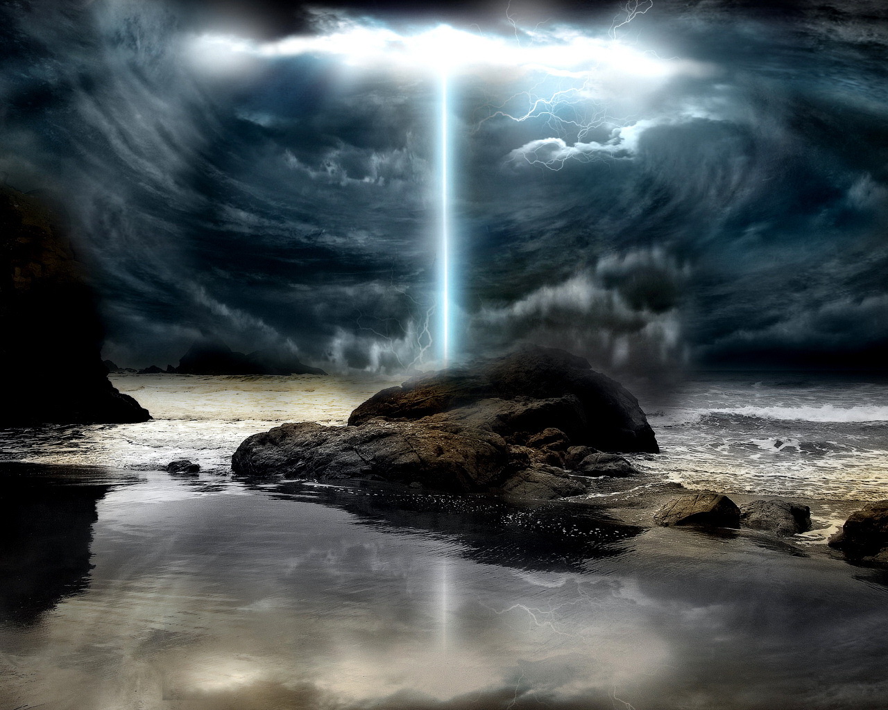 Download full size Energy beam Storms wallpaper / 1280x1024