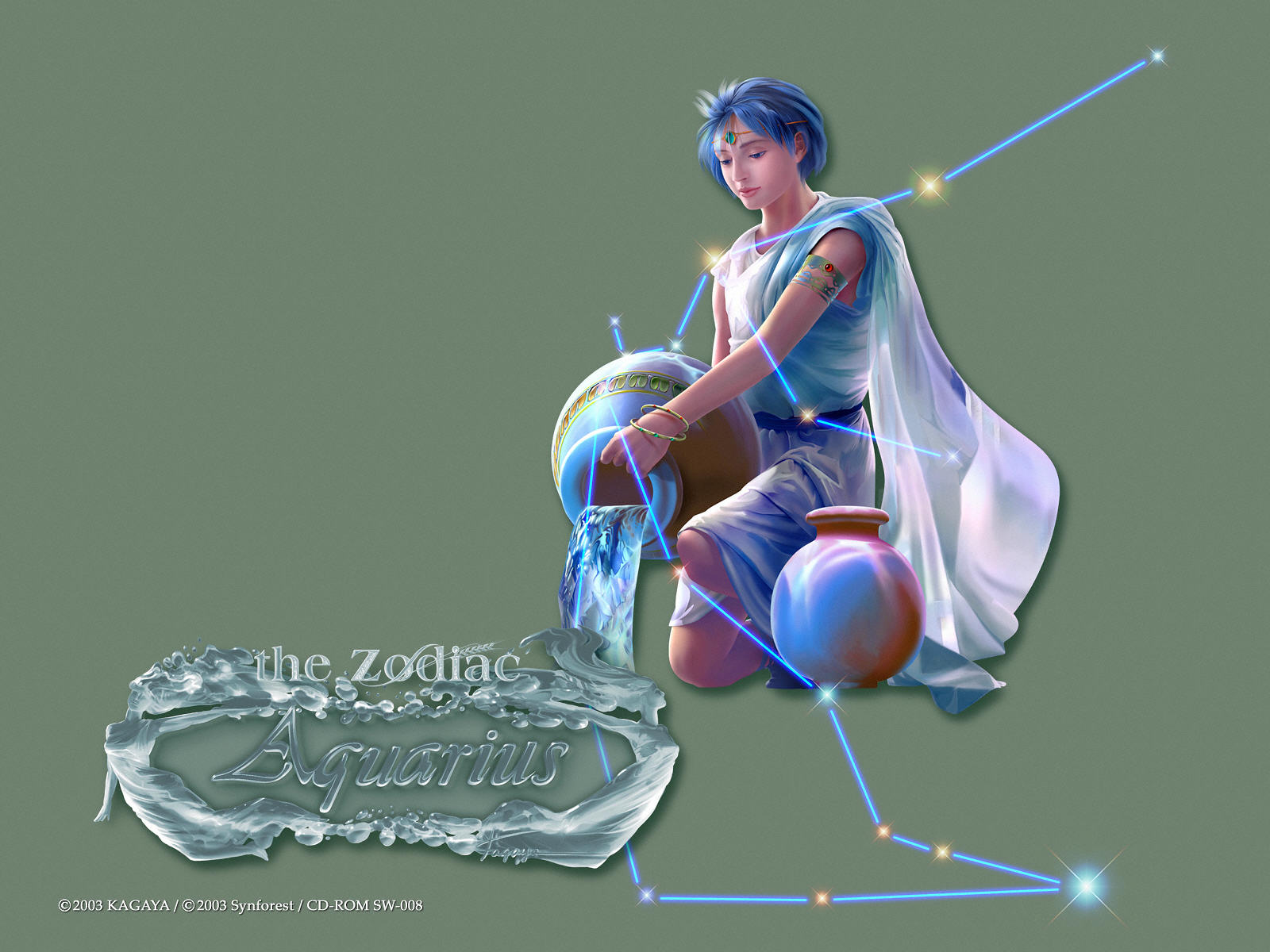 Download High quality Constellation Aquarius The Zodiac wallpaper / 1600x1200