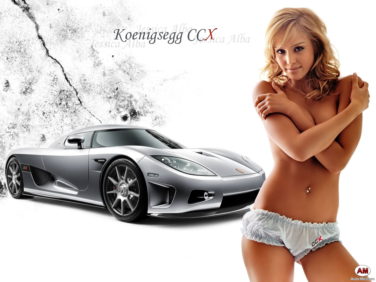 Download HQ Koenigsegg ccx Jessica Alba Girls & Cars wallpaper / 1280x960