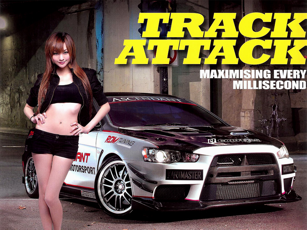 Full size track attack Girls & Cars wallpaper / 1024x768
