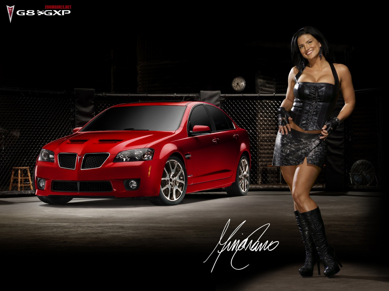 Download High quality Red Pontiac G8 GXP Girls & Cars wallpaper / 1280x960