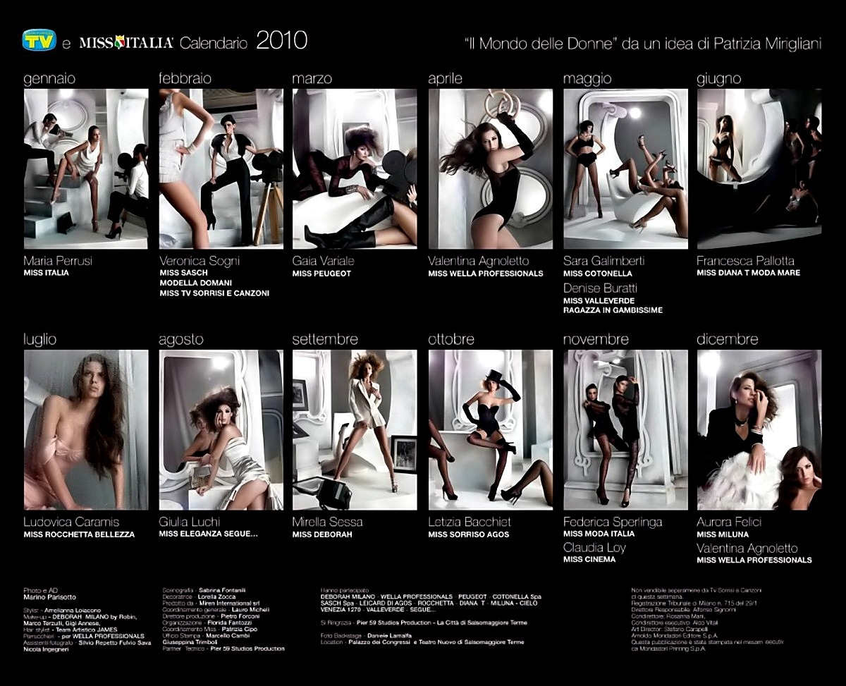 Full size Calendar 2010 Miss Italia 2009 Miss Italy Official 2009 wallpaper / 1200x973