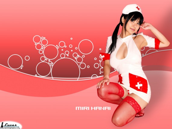 Free Send to Mobile Phone Japanese nurse red stockings Sexy Girls wallpaper num.20