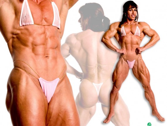 Free Send to Mobile Phone Female bodybuilder Body Building wallpaper num.2