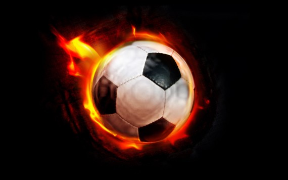 Free Send to Mobile Phone Fire ball Football wallpaper num.11