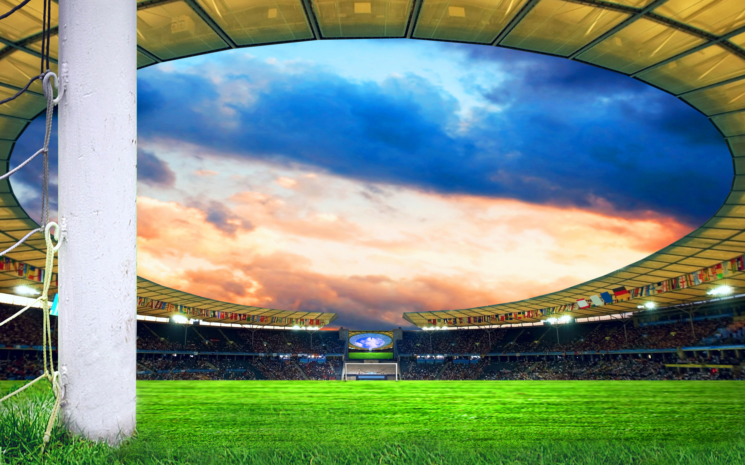 Download full size Outdoor stadium Football wallpaper / 2560x1600