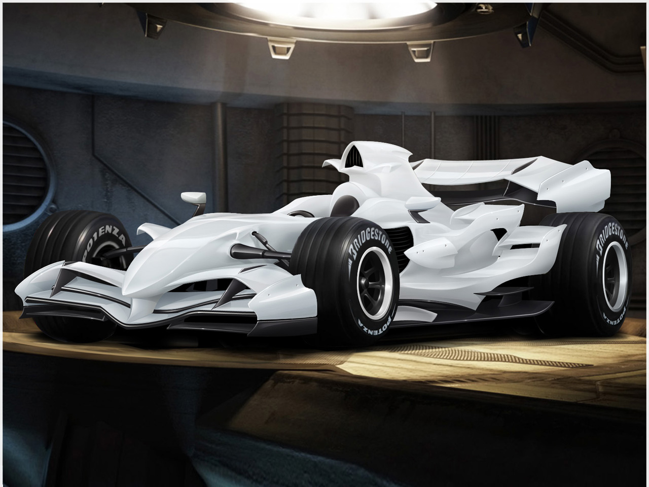 Download full size white concept Formula 1 wallpaper / 1280x960