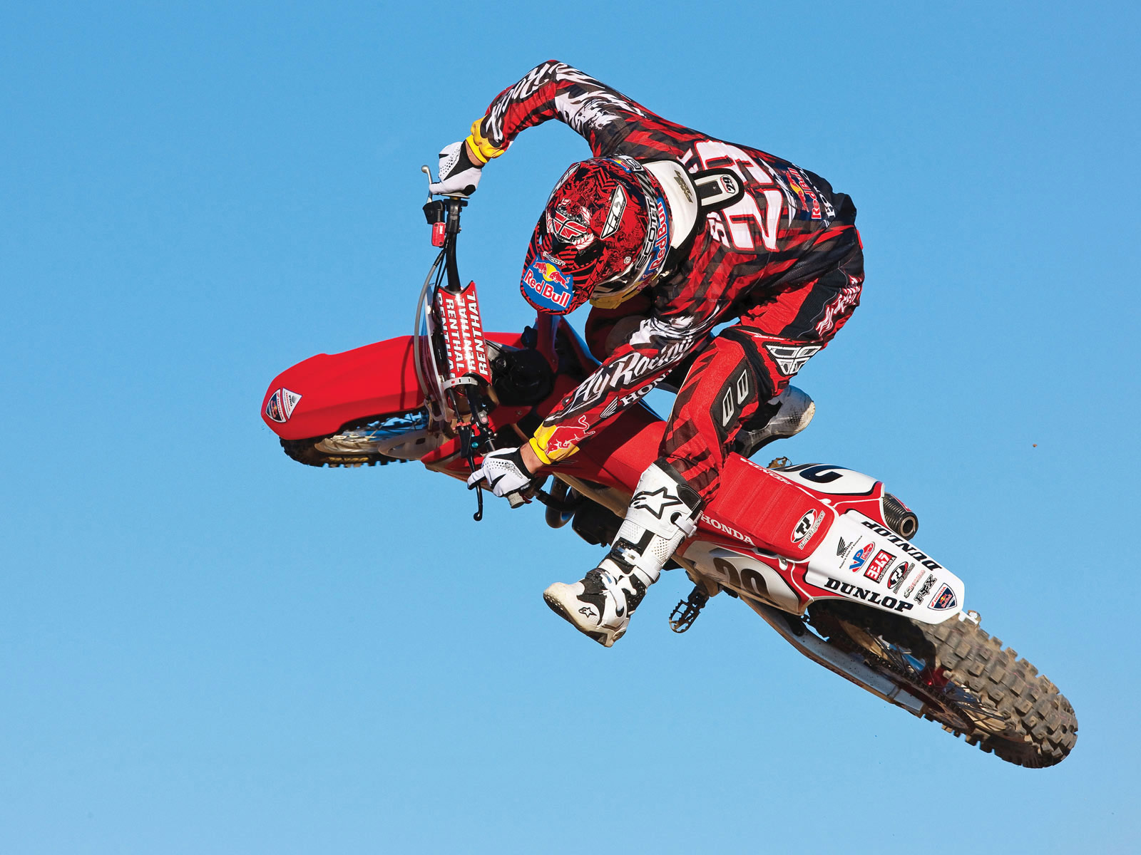 Download full size stunt flight Motocross wallpaper / 1600x1200