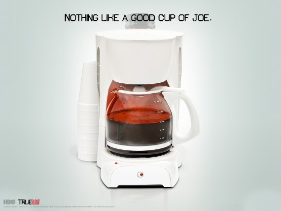 Free Send to Mobile Phone nothing like a good cup of joe True Blood wallpaper num.13