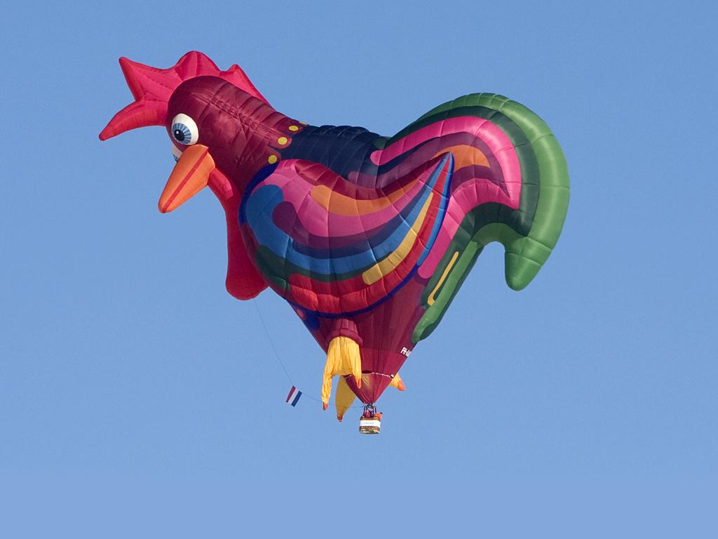 Full size cock, rooster Balloons wallpaper / 1024x768