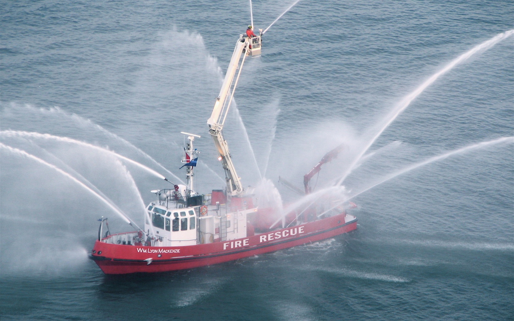 Download High quality Fireboat Ships and Boats wallpaper / 1680x1050