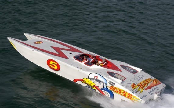 Free Send to Mobile Phone Speed Racer Powerboat Ships and Boats wallpaper num.33