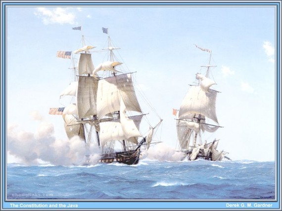 Free Send to Mobile Phone Sea Battle Frigates & Sailing ships wallpaper num.5