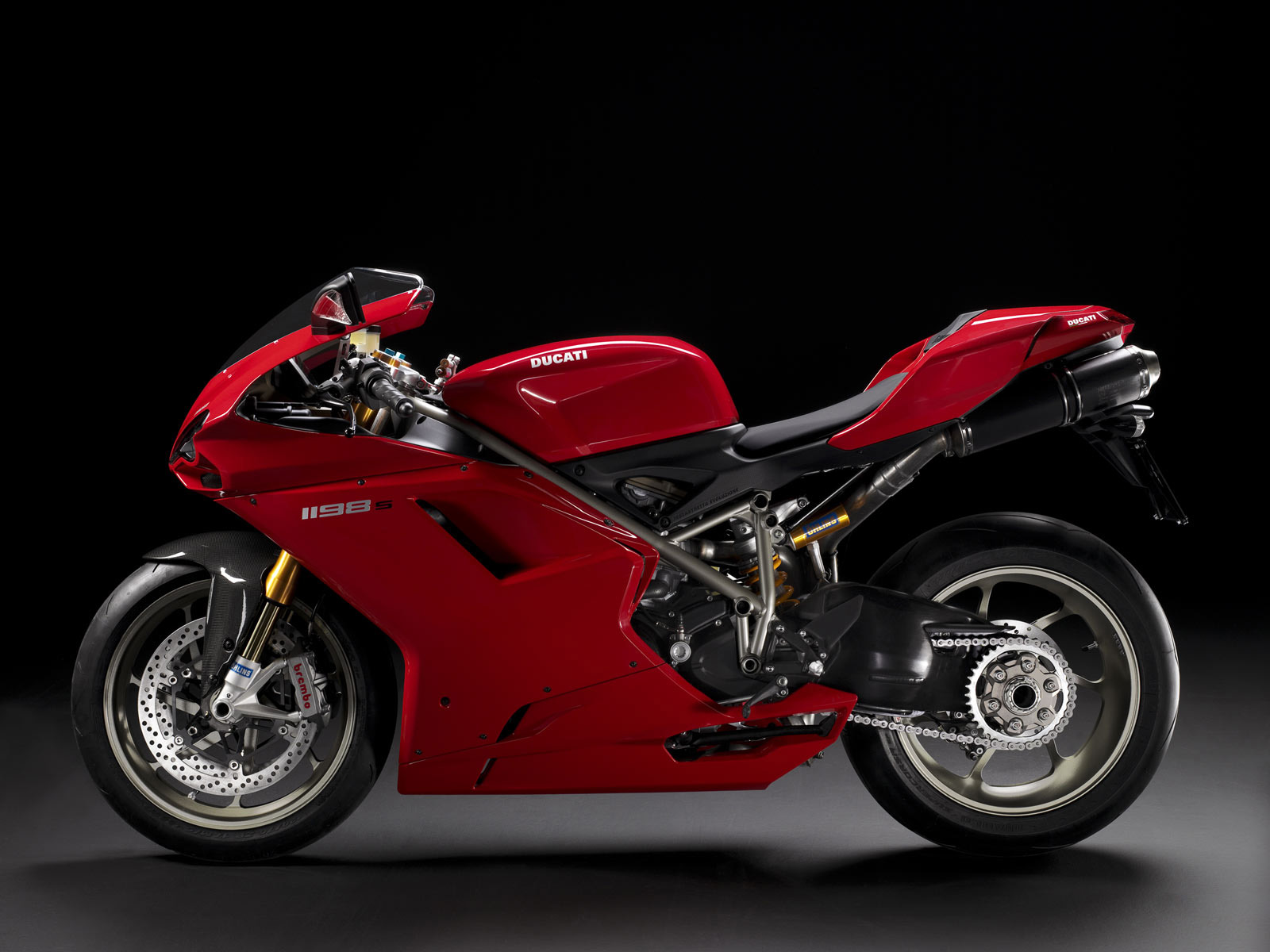 Download HQ red Ducati 1198s side Motorcycle wallpaper / 1600x1200