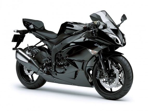 Free Send to Mobile Phone Kawasaki Ninja ZX 6R black Motorcycle wallpaper num.248