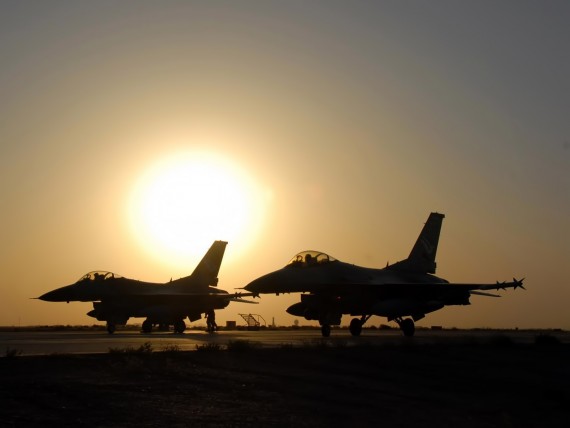 Free Send to Mobile Phone two aircraft at sunset Military Airplanes wallpaper num.350