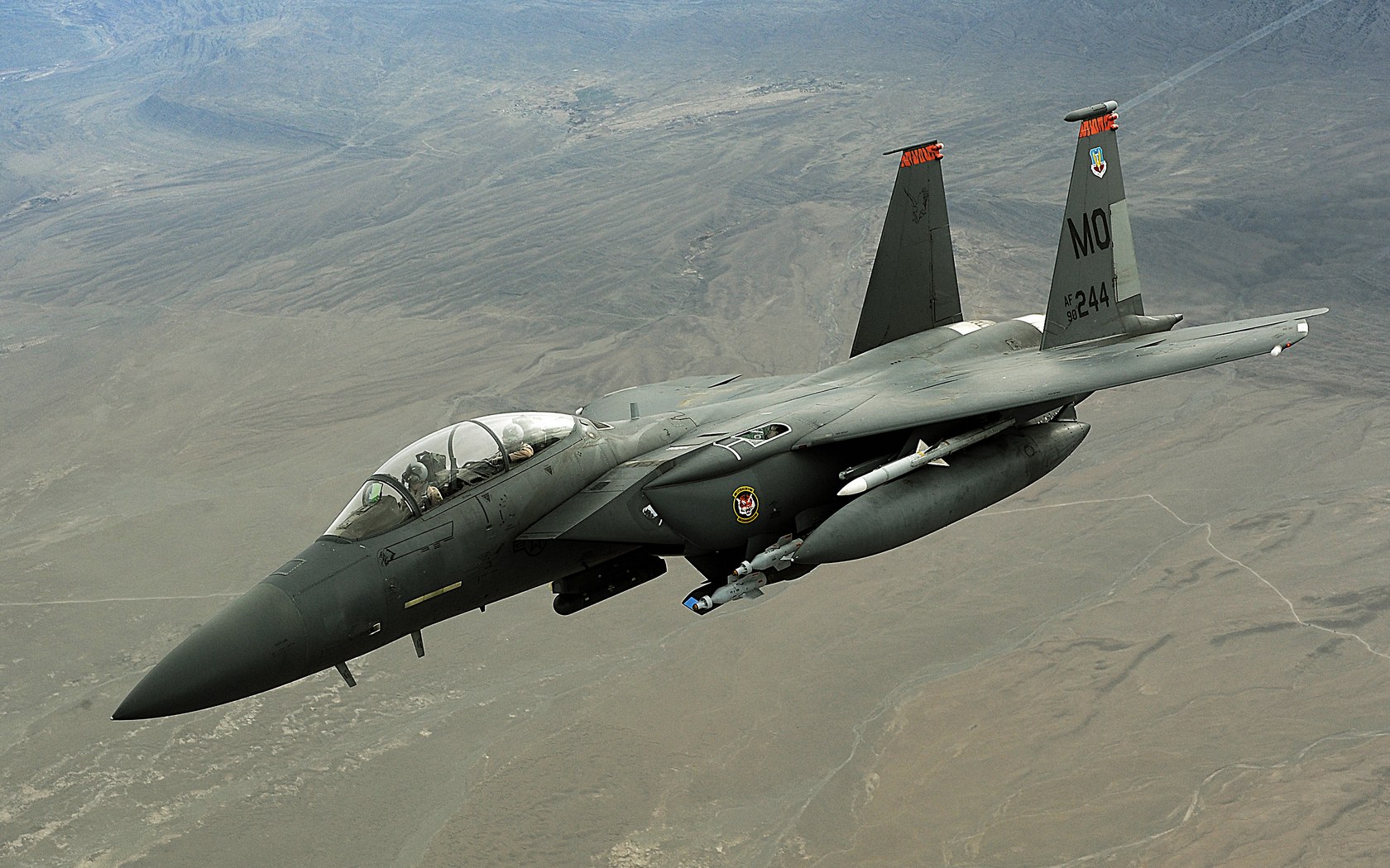 Download High quality F-15E Strike Eagle Military Airplanes wallpaper / 1680x1050