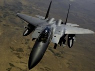F-15 Strike Eagle Returns To Base / Military Airplanes
