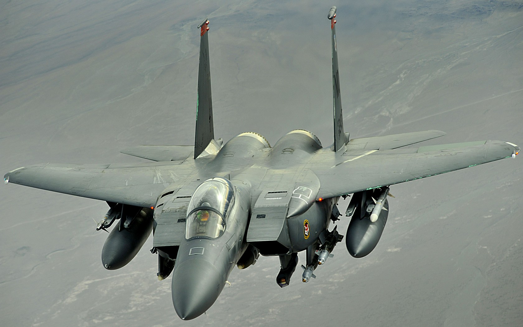 Download HQ F-15E Strike Eagle In Flight Military Airplanes wallpaper / 1680x1050