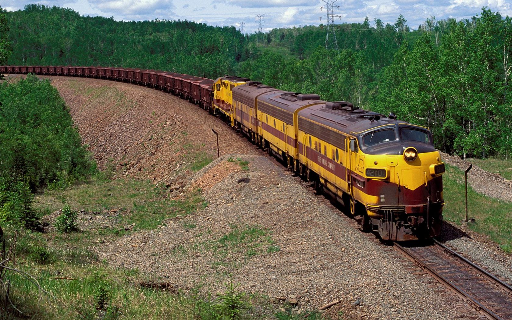 Download High quality erie mining company, minnesota Trains wallpaper / 1680x1050