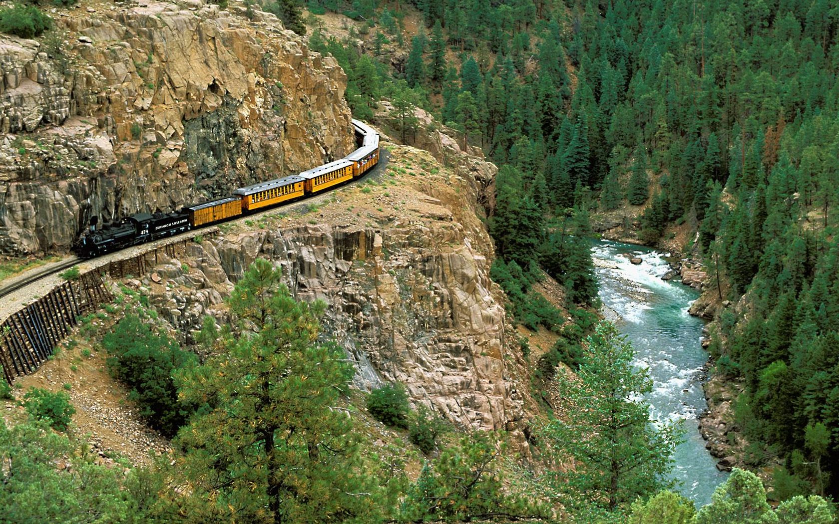Download HQ durango and silverton narrow gauge railroad, trimble, colorado Trains wallpaper / 1680x1050