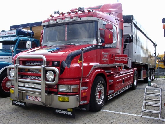 Free Send to Mobile Phone red trailer Scania Trucks wallpaper num.69