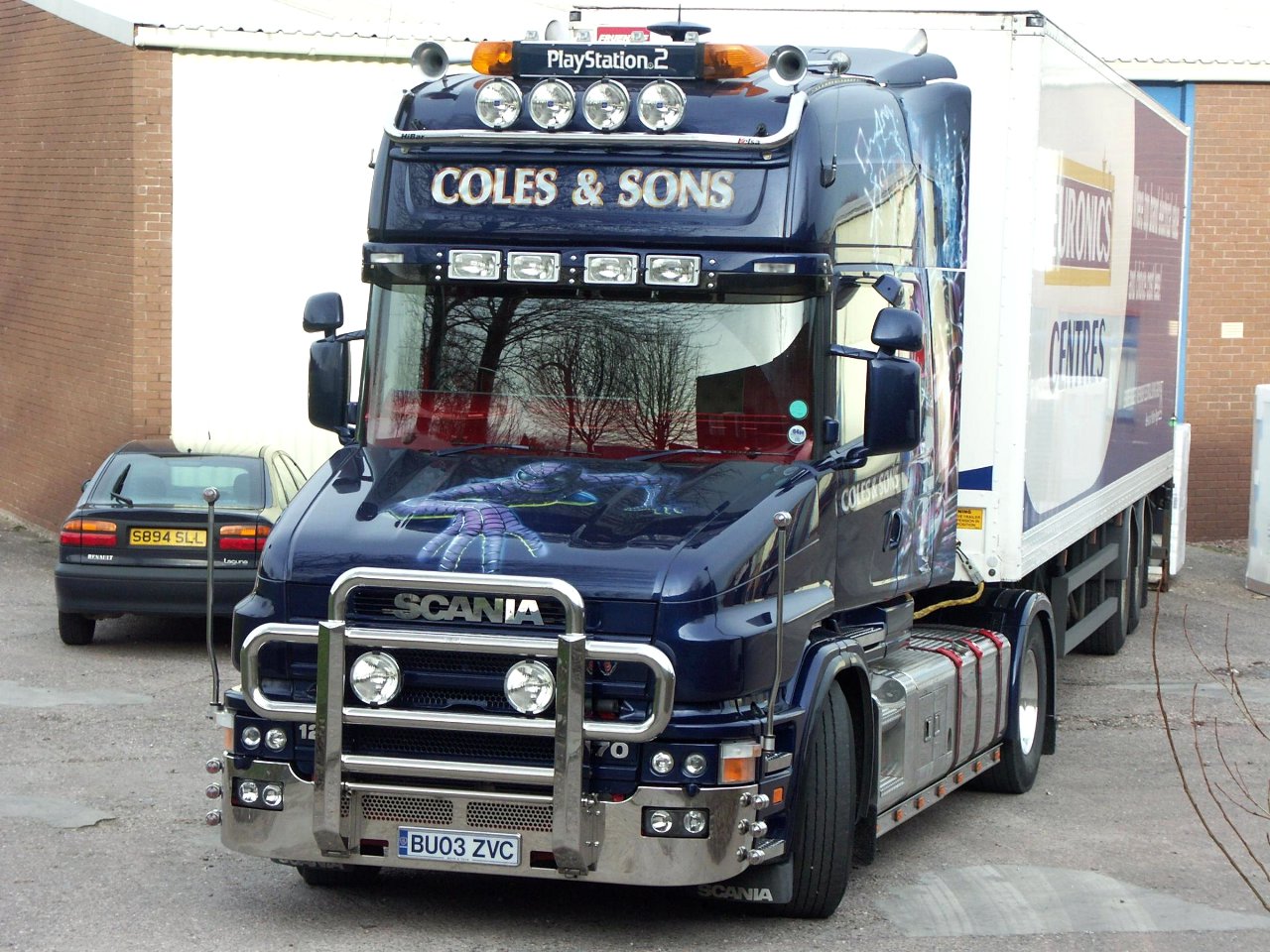 Download High quality blue Scania Trucks wallpaper / 1280x960