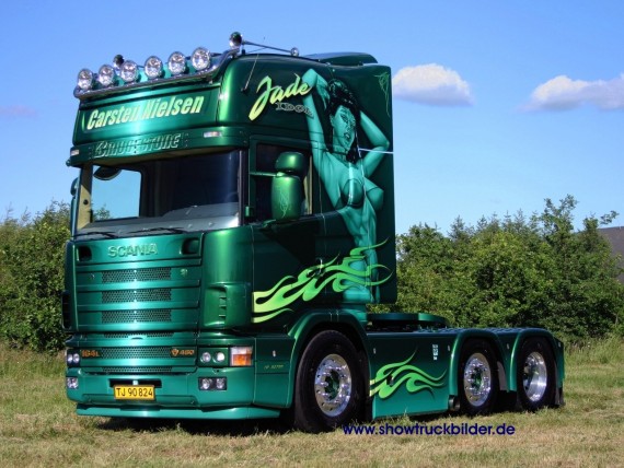 Free Send to Mobile Phone green trailer Scania Trucks wallpaper num.66
